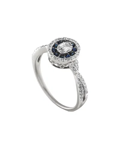 GEMSTONES GEMSTONES 14K 0.60 CT. TW. DIAMOND & SAPPHIRE RING