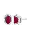 Gemstones 14k 0.60 Ct. Tw. Ruby Stud Earrings In Red