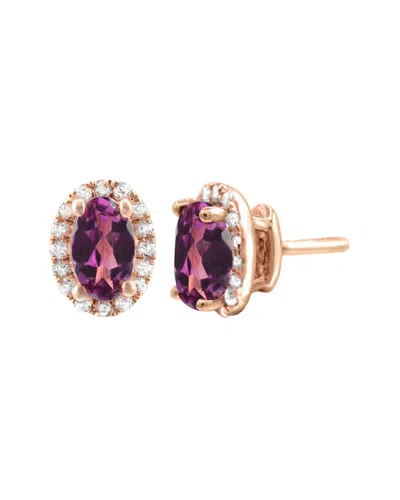 Gemstones 14k 0.68 Ct. Tw. Garnet Stud Earrings In Gold