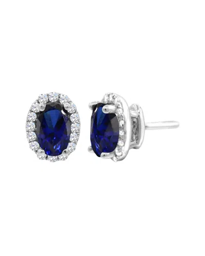 Gemstones 14k 0.68 Ct. Tw. Sapphire Stud Earrings In Blue
