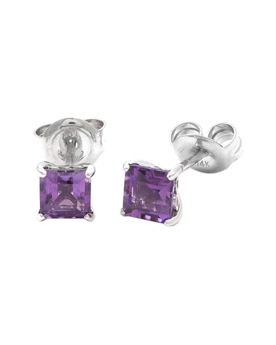 Gemstones 14k 0.69 Ct. Tw. Amethyst Studs In Purple