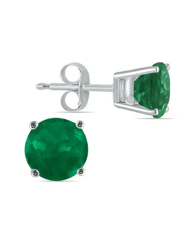 Gemstones 14k 0.75 Ct. Tw. Emerald Earrings In Green