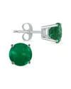 Gemstones 14k 0.90 Ct. Tw. Emerald Earrings