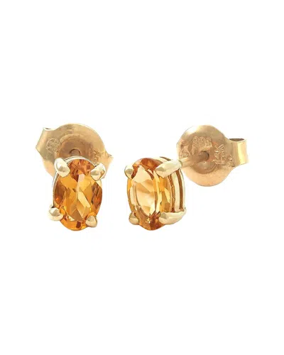 Gemstones 14k 0.83 Ct. Tw. Citrine Earrings In Gold