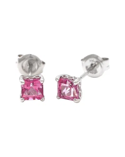 Gemstones 14k 0.88 Ct. Tw. Pink Topaz Studs In Metallic