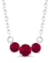 Gemstones 14k 0.96 Ct. Tw. Ruby Necklace