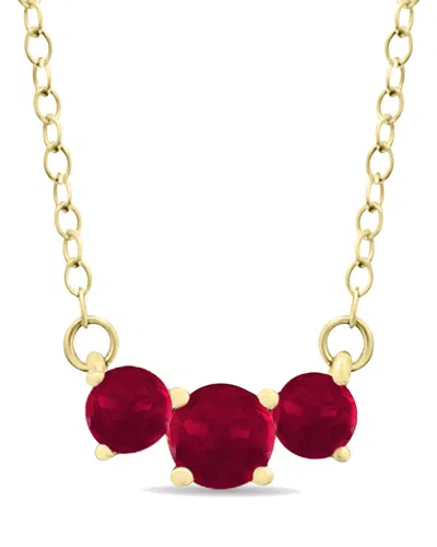 GEMSTONES 14K 0.96 CT. TW. RUBY NECKLACE