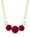 Gemstones 14k 0.96 Ct. Tw. Ruby Necklace