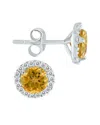 Gemstones 14k 1.01 Ct. Tw. Diamond & Citrine Earrings