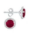 Gemstones 14k 1.17 Ct. Tw. Diamond & Ruby Earrings