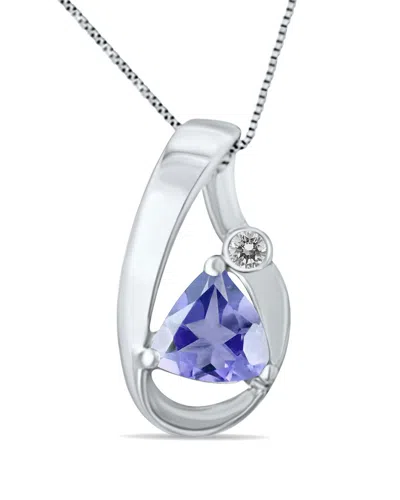 Gemstones 14k 1.19 Ct. Tw. Diamond & Tanzanite Necklace