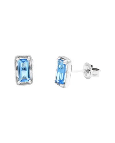 Gemstones 14k 1.28 Ct. Tw. Blue Topaz Studs In Multi
