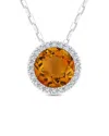 Gemstones 14k 1.36 Ct. Tw. Diamond & Citrine Necklace