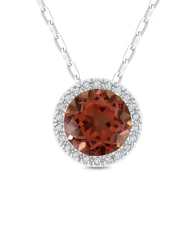 Gemstones 14k 1.36 Ct. Tw. Diamond & Padparadscha Necklace