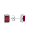 Gemstones 14k 1.43 Ct. Tw. Diamond & Ruby Earrings