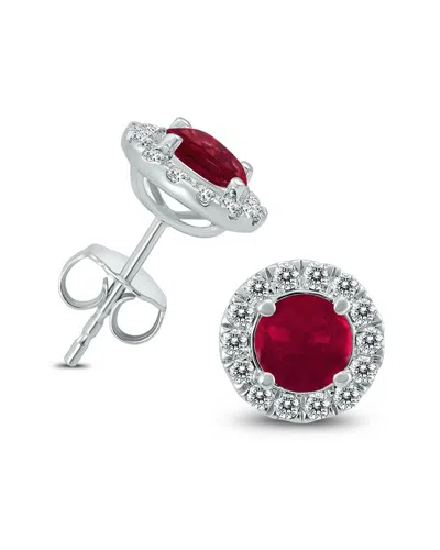 Gemstones 14k 1.71 Ct. Tw. Diamond & Ruby Earrings