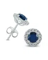 Gemstones 14k 1.71 Ct. Tw. Diamond & Sapphire Earrings