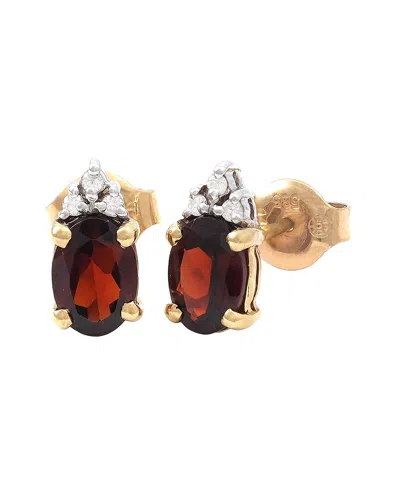 Gemstones 14k 1.96 Ct. Tw. Diamond & Garnet Studs