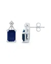 Gemstones 14k 0.64 Ct. Tw. Diamond & Sapphire Earrings