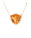 Gemstones 14k 4.09 Ct. Tw. Diamond & Citrine Necklace
