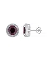 Gemstones 14k 4.75 Ct. Tw. Diamond & Rhodolite Studs