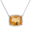Gemstones 14k 4.79 Ct. Tw. Diamond & Citrine Necklace