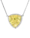 Gemstones 14k 4.88 Ct. Tw. Diamond & Lemon Quartz Necklace
