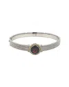 Gemstones 14k & Silver 3.81 Ct. Tw. Diamond & Garnet Bangle Bracelet