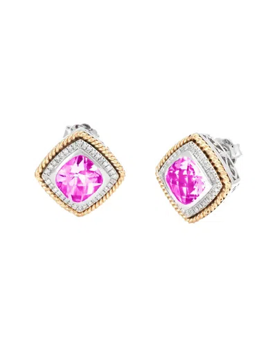 Gemstones 14k & Silver 5.97 Ct. Tw. Diamond Earrings