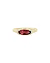 Gemstones 14k Diamond .05 Ct. & 1.15 Ct. Garnet Ring