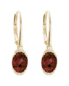 Gemstones 14k Diamond .05 Ct. & 3.59 Ct. Garnet Earrings