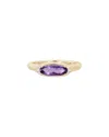 Gemstones 14k Diamond .05 Ct. & .90 Ct. Amethyst Ring