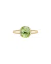 Gemstones 14k Diamond .06 Ct. & 2.53 Ct. Peridot Edge Ring
