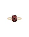 Gemstones 14k Diamond .06 Ct. & 2.53 Ct.garnet Edge Ring