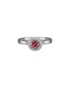 Gemstones 14k Diamond .11 Ct & .46 Ct. Tourmaline Ring In Multicolor