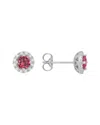 Gemstones 14k Diamond .14 Ct. & Pink Tourmaline Studs