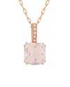 Gemstones 14k Rose Gold 1.44 Ct. Tw. Diamond & Morganite Necklace