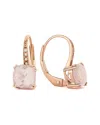 Gemstones 14k Rose Gold 1.89 Ct. Tw. Diamond & Created Morganite Earrings