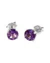 Gemstones 1.51 Ct. Tw. Amethyst 14k Earrings In Purple