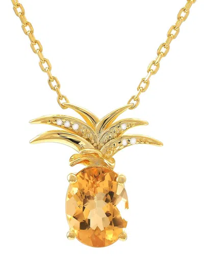 GEMSTONES 1.60 CT. TW. DIAMOND & SILVER NECKLACE