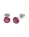 Gemstones 1.99 Ct. Tw. Pink Topaz 14k Earrings In Metallic
