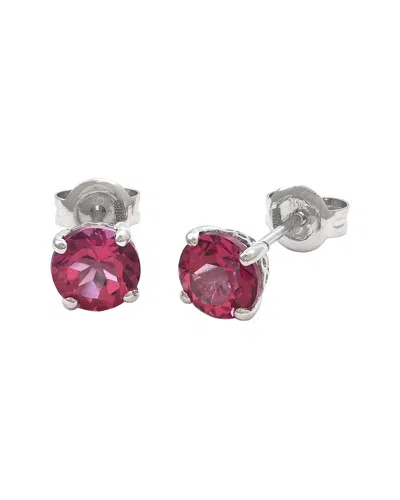 Gemstones 1.99 Ct. Tw. Pink Topaz 14k Earrings In Metallic