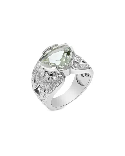 Gemstones 2.00 Ct. Tw. Green Amethyst Cz Ring In Silver