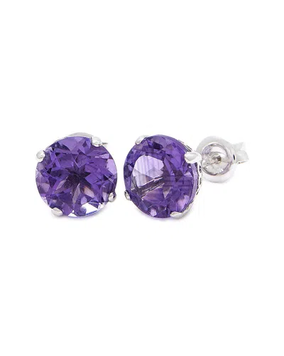 Gemstones 3.40 Ct. Tw. Amethyst 14k Earrings In Metallic
