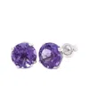 Gemstones 3.40 Ct. Tw. Amethyst 14k Earrings In Purple