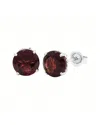 Gemstones 4.15 Ct. Tw. Garnet 14k Earrings In Brown