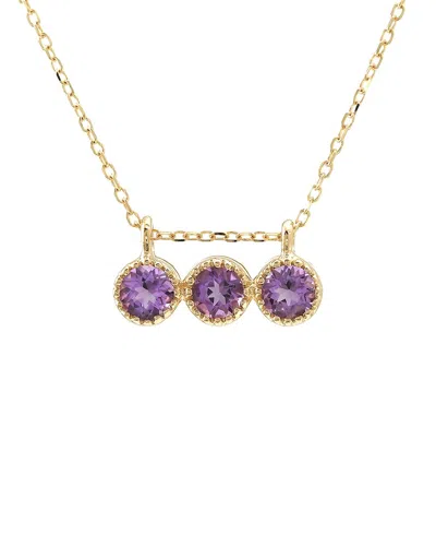 GEMSTONES BAR 14K 0.33 CT. TW. AMETHYST NECKLACE