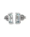 Gemstones Bar 14k 1.36 Ct. Tw. Diamond & Blue Topaz Earrings