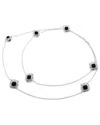 Gemstones Black Agate Silver Necklace