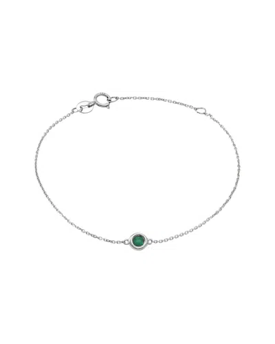 GEMSTONES CLASSIC 14K 0.10 CT. TW. EMERALD BRACELET